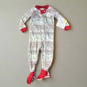 Baby boys' holiday penguin footed sleeper by Burt's Bees Baby, New- 3-6M